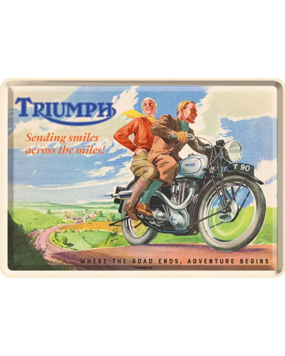 Triumph - Sending Smiles Metal Postcard