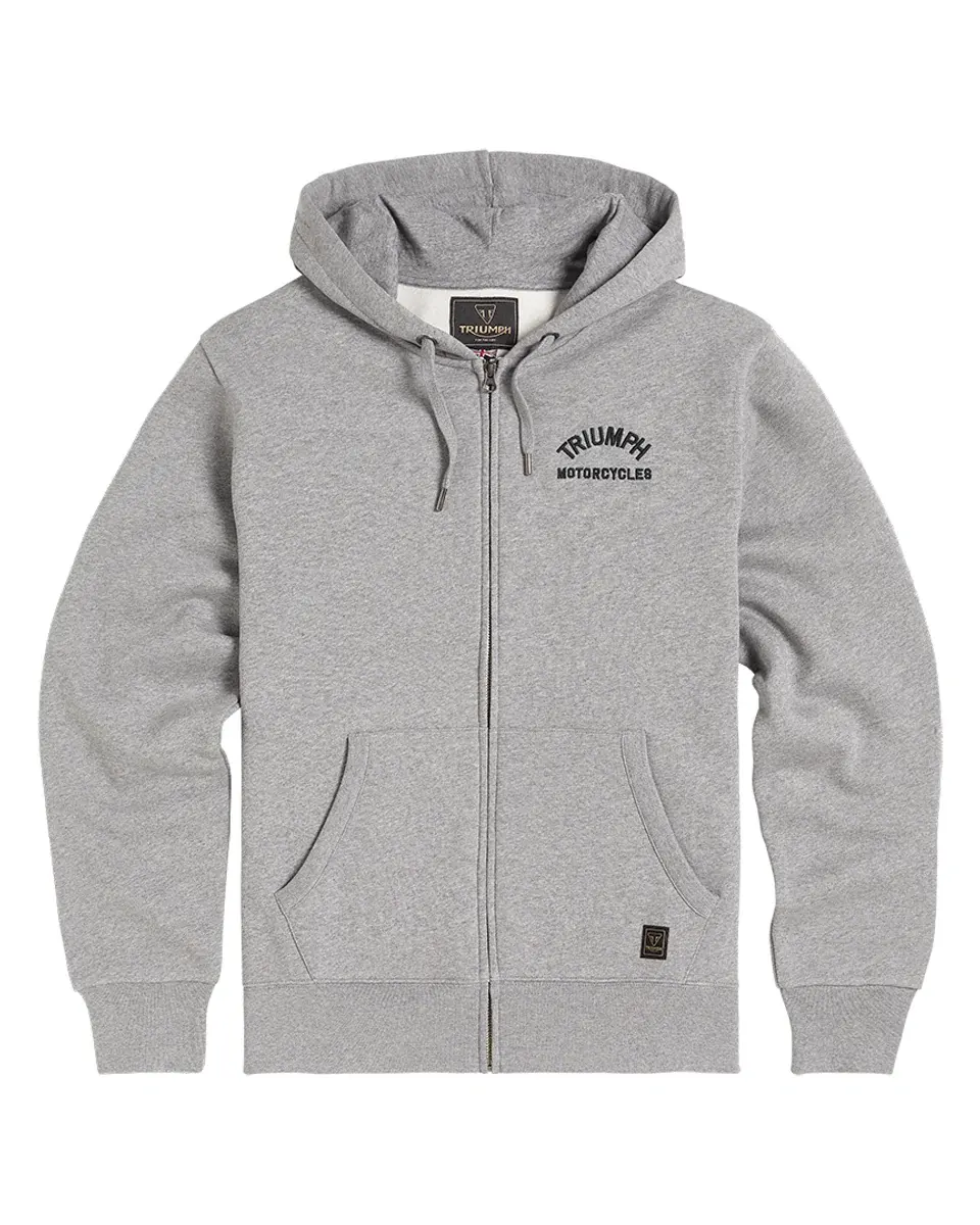 Dolan Full Zip Hoodie in Gray Marl