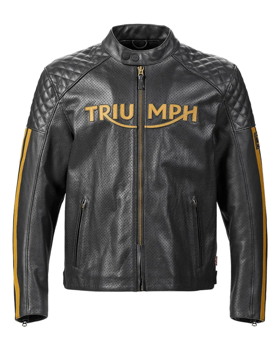 Braddan Air Race Jacket in Black & Gold
