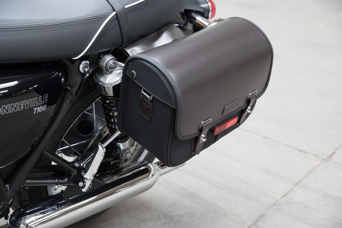 Panniers, Waxed Cotton, LHS, Black photo 1