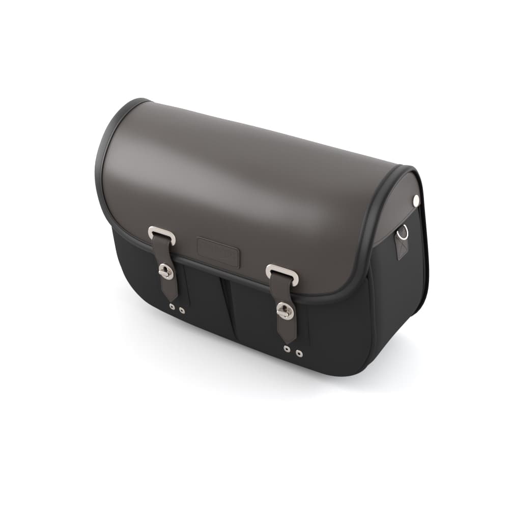 Pannier, Waxed Cotton, LHS, Black photo 1