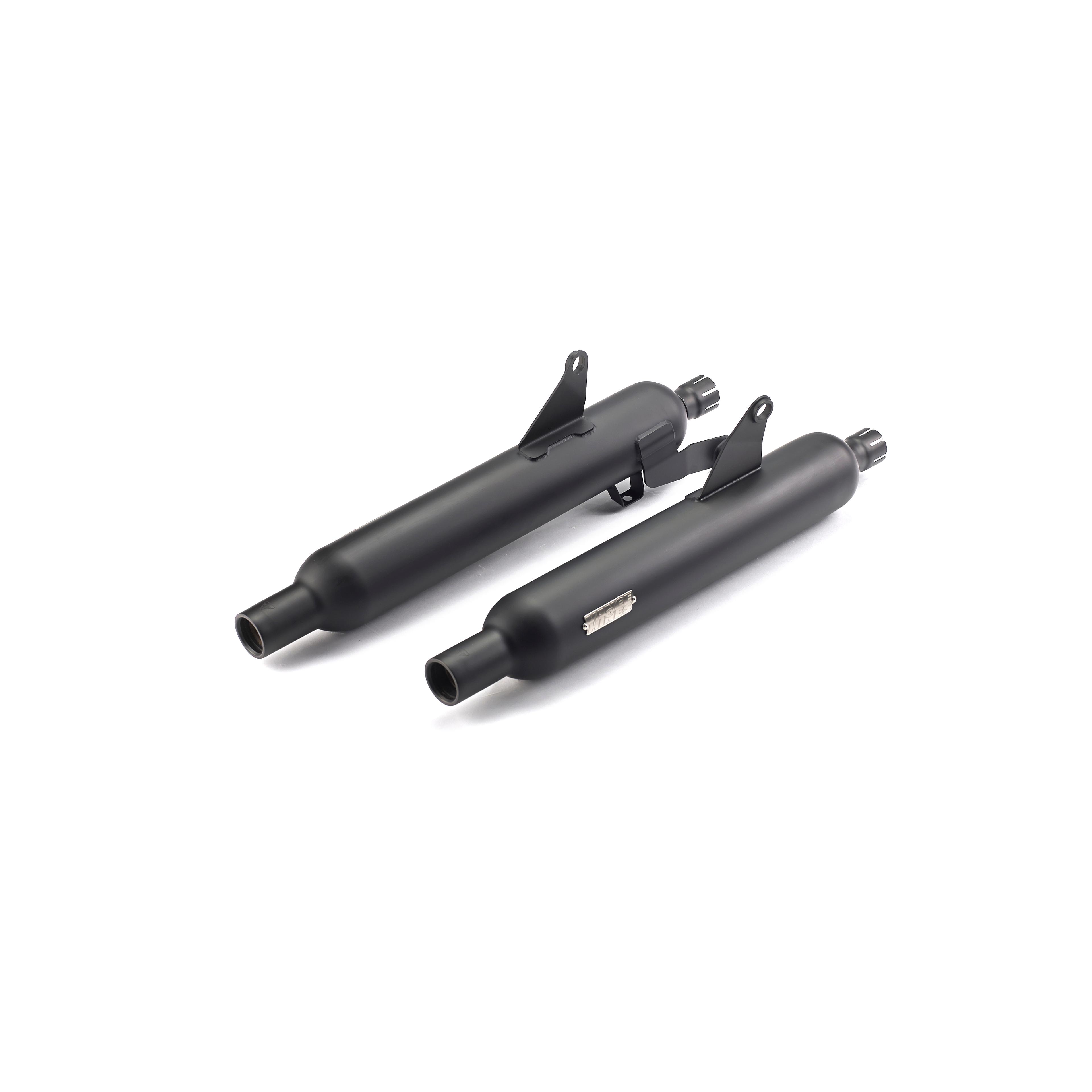 Silencer, Pair, Homologation, Black photo 1