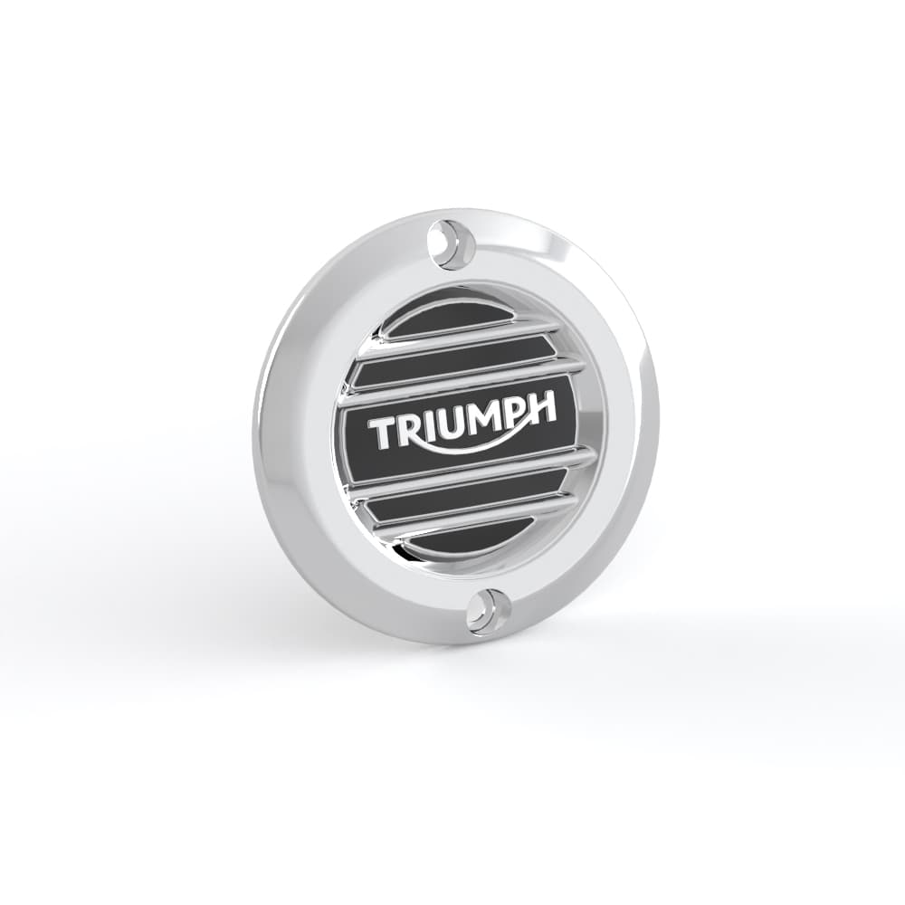 Badge, Clutch, Ribbed, Chrome photo 1