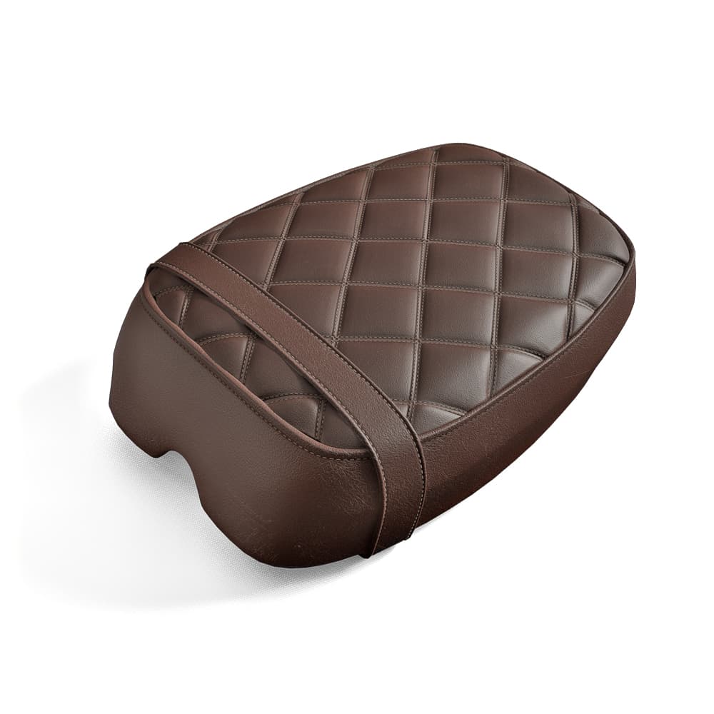 Pillion Seat, Quilted, Brown photo 1