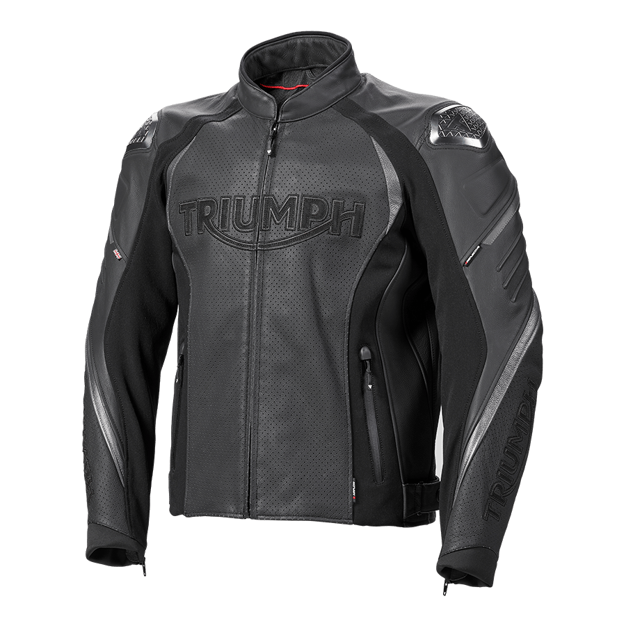 TRIPLE PERFORATED LEATHER JACKET photo 3