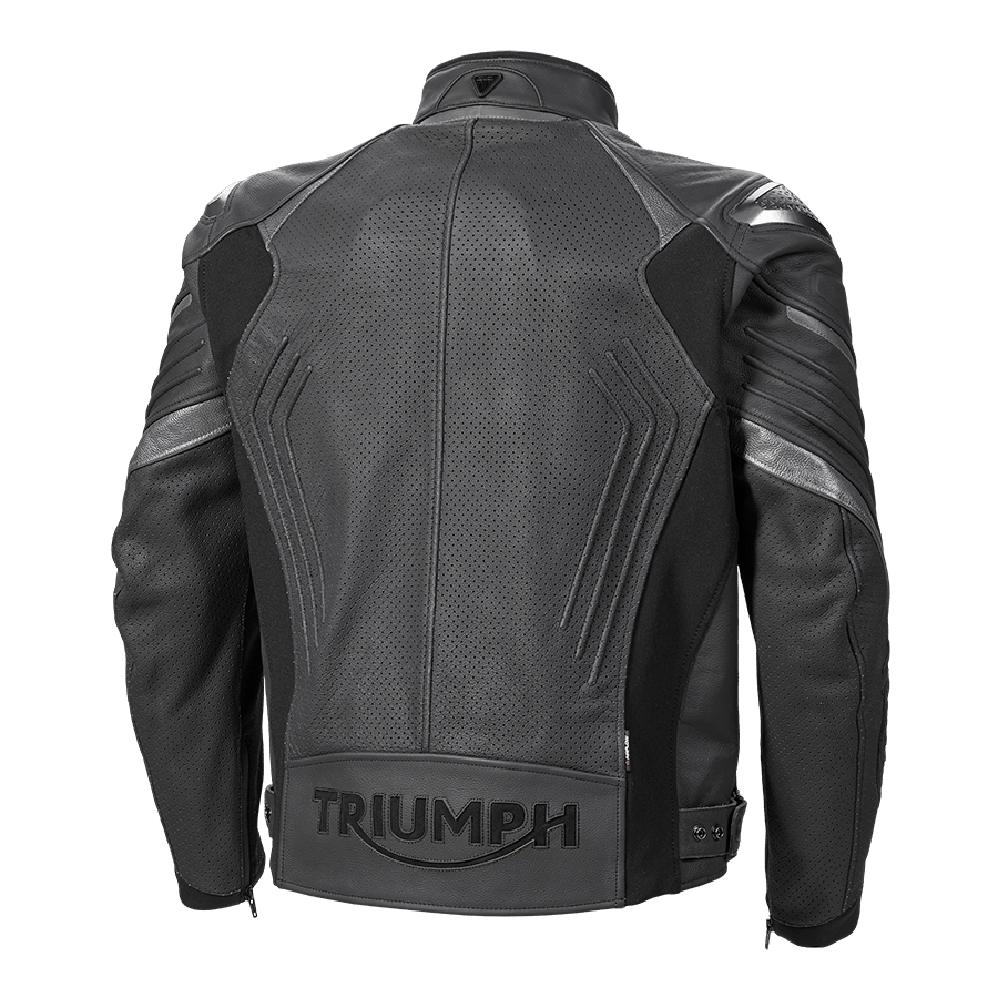 TRIPLE PERFORATED LEATHER JACKET photo 6