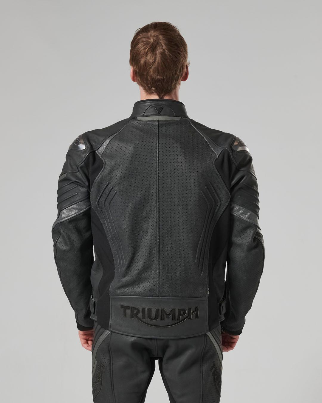 TRIPLE PERFORATED LEATHER JACKET photo 11
