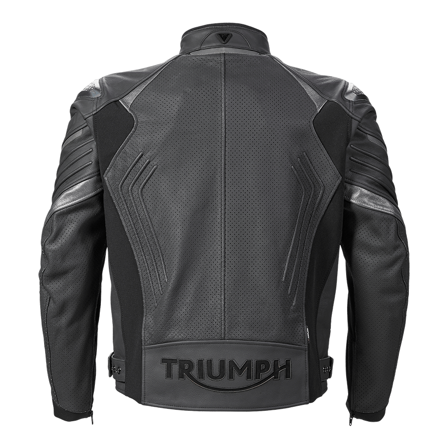 TRIPLE PERFORATED LEATHER JACKET photo 5
