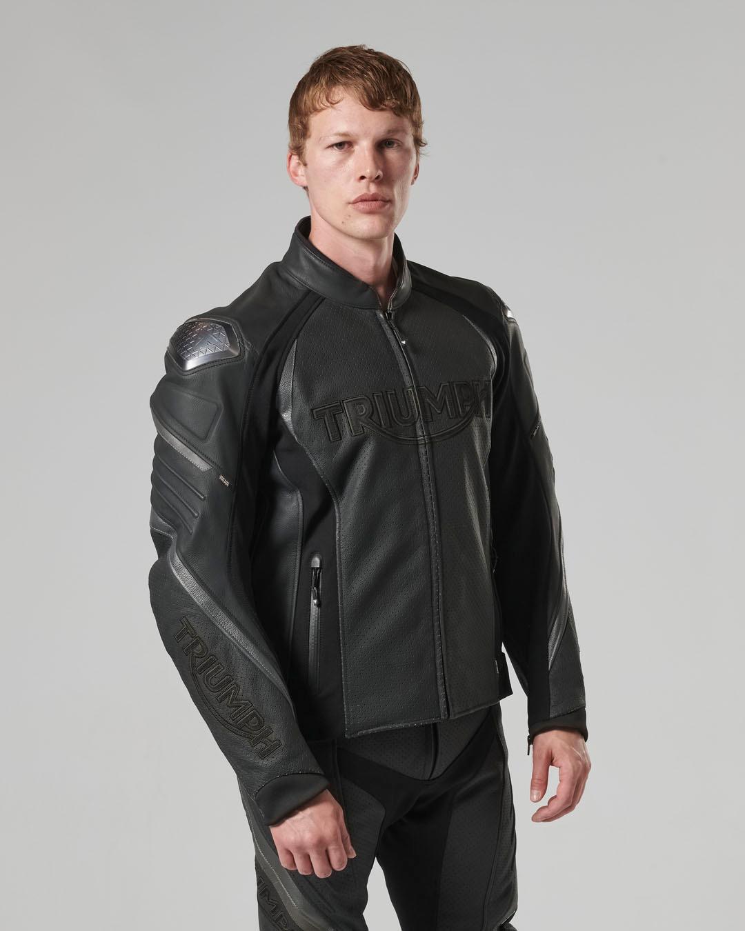 TRIPLE PERFORATED LEATHER JACKET photo 13