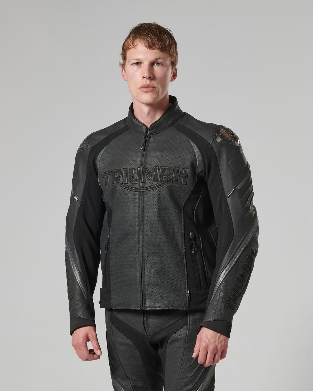 TRIPLE PERFORATED LEATHER JACKET photo 16