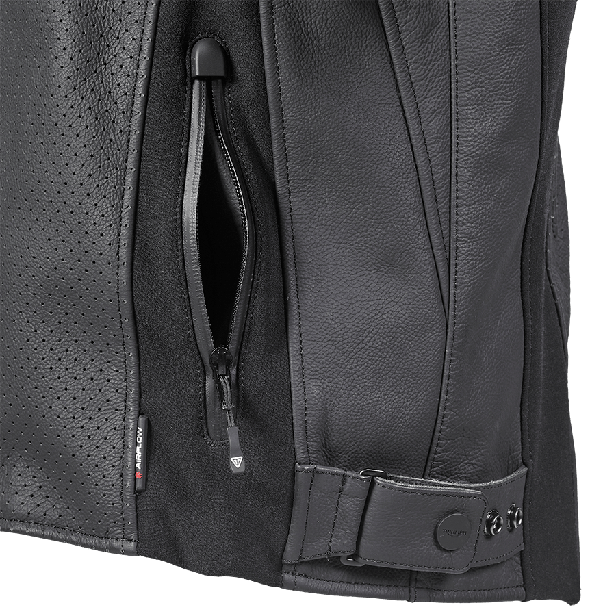 TRIPLE PERFORATED LEATHER JACKET photo 4