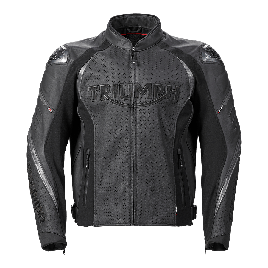 TRIPLE PERFORATED LEATHER JACKET photo 1
