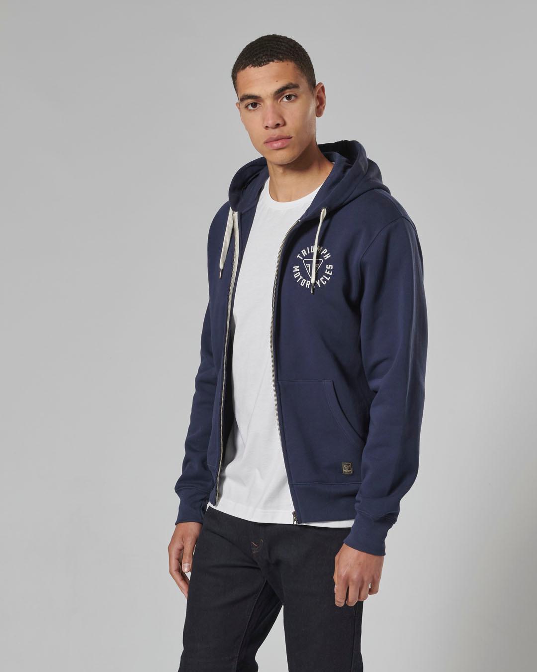 Digby Full Zip Hoodie Navy photo 8
