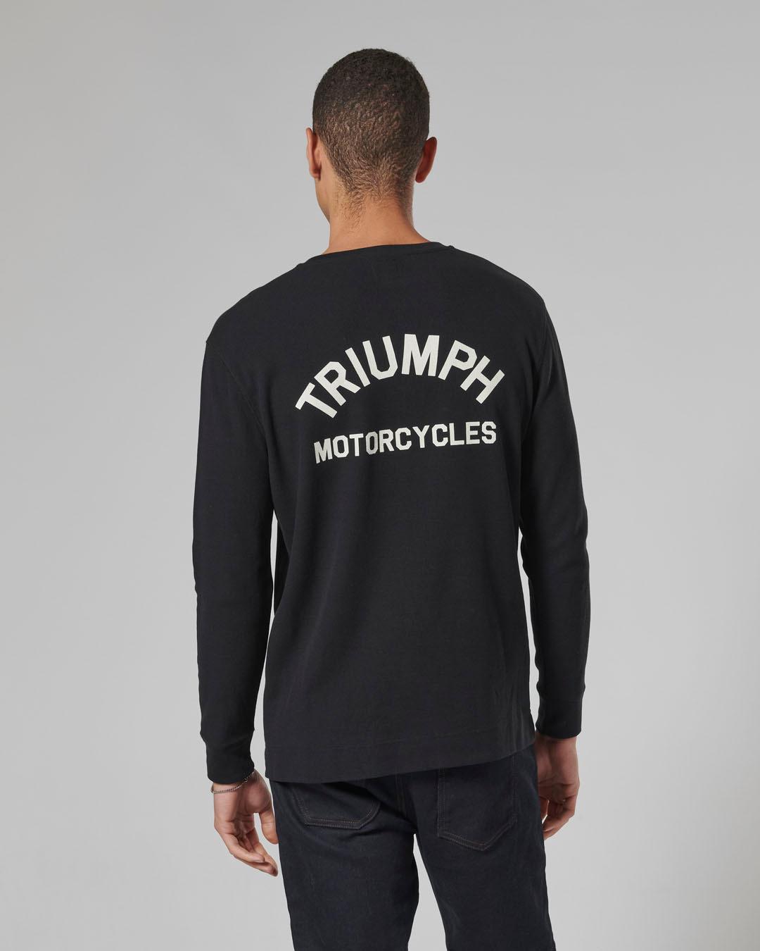 DEAN L/S WAFFLE BLACK T-SHIRT photo 3