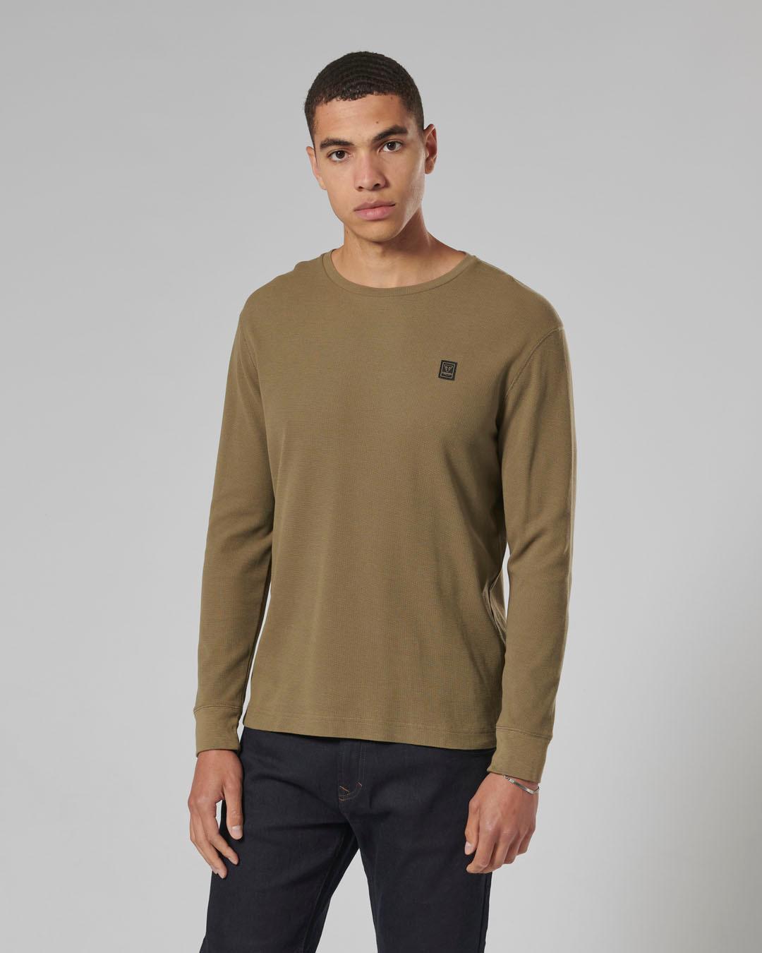 DEAN L/S WAFFLE KHAKI T-SHIRT photo 5