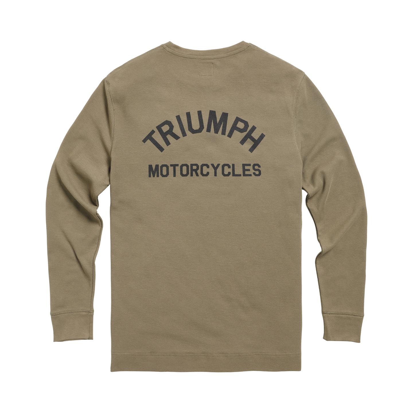 DEAN L/S WAFFLE KHAKI T-SHIRT photo 1