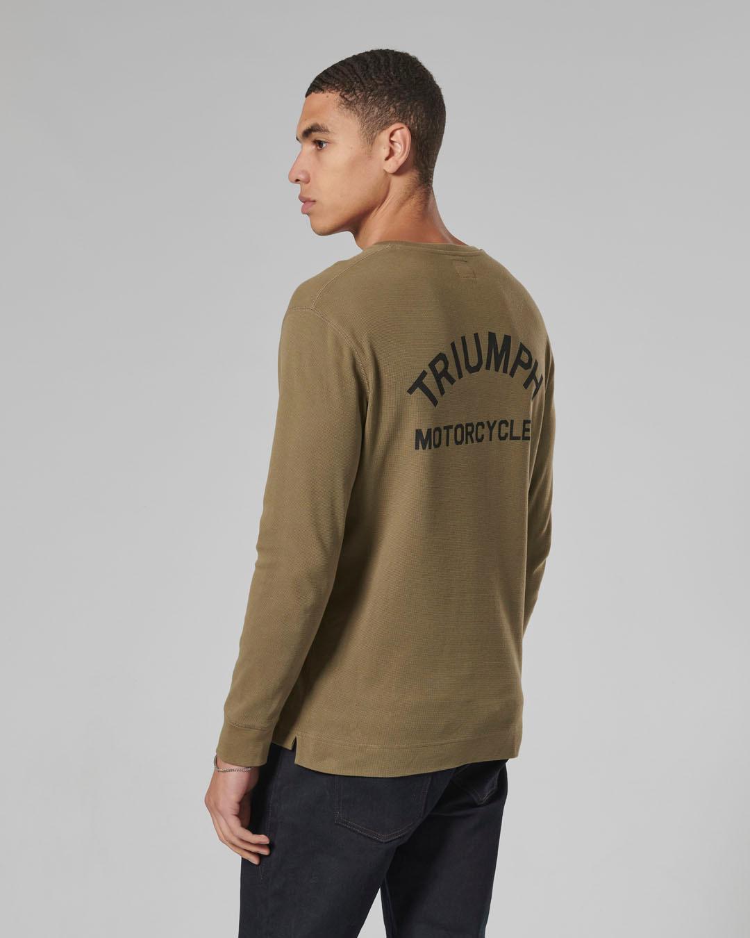 DEAN L/S WAFFLE KHAKI T-SHIRT photo 4