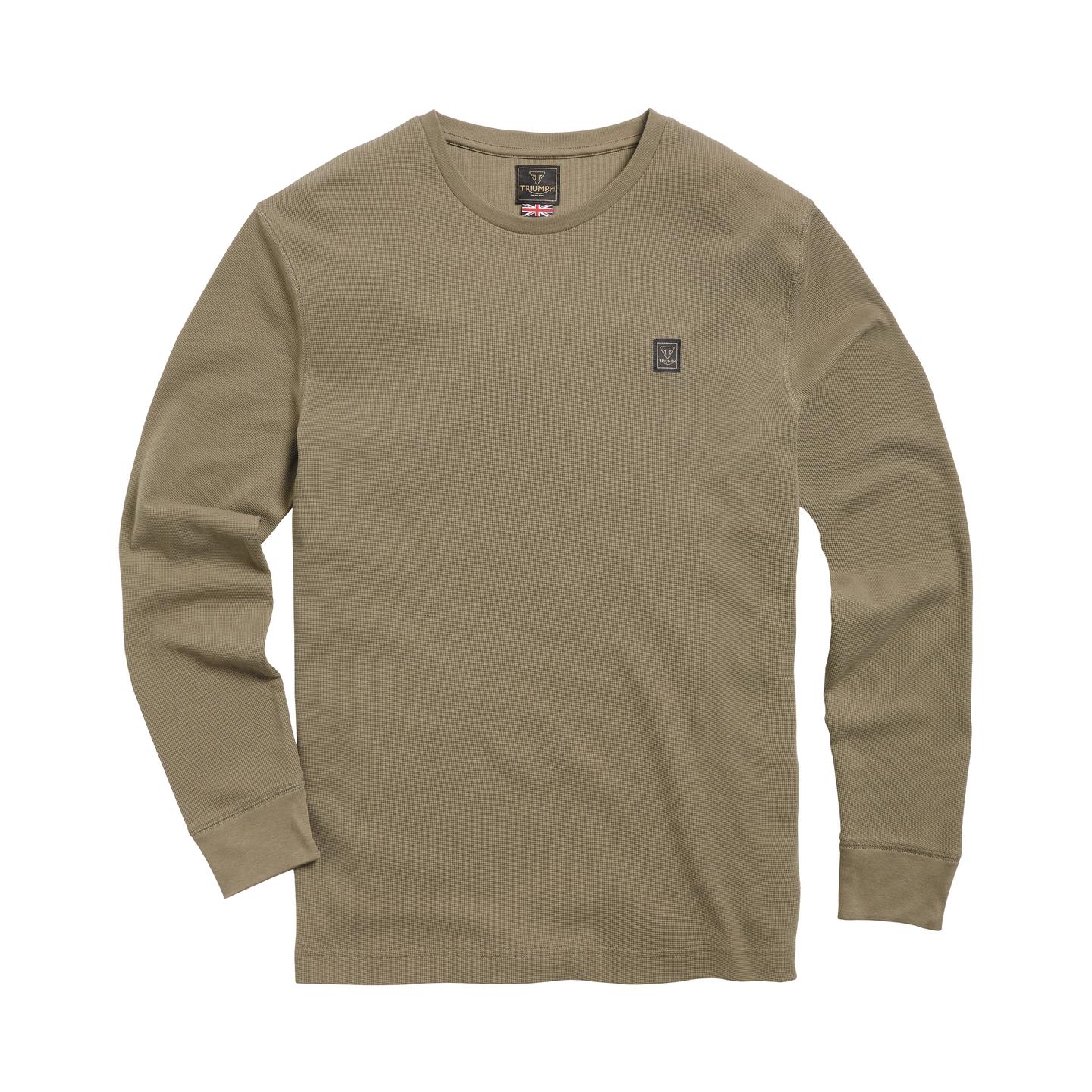 DEAN L/S WAFFLE KHAKI T-SHIRT photo 2