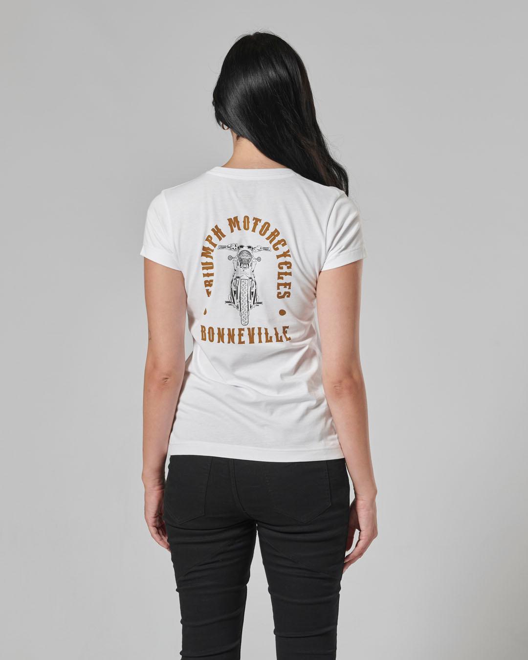 Bonneville Ladies T120 Tee White photo 6